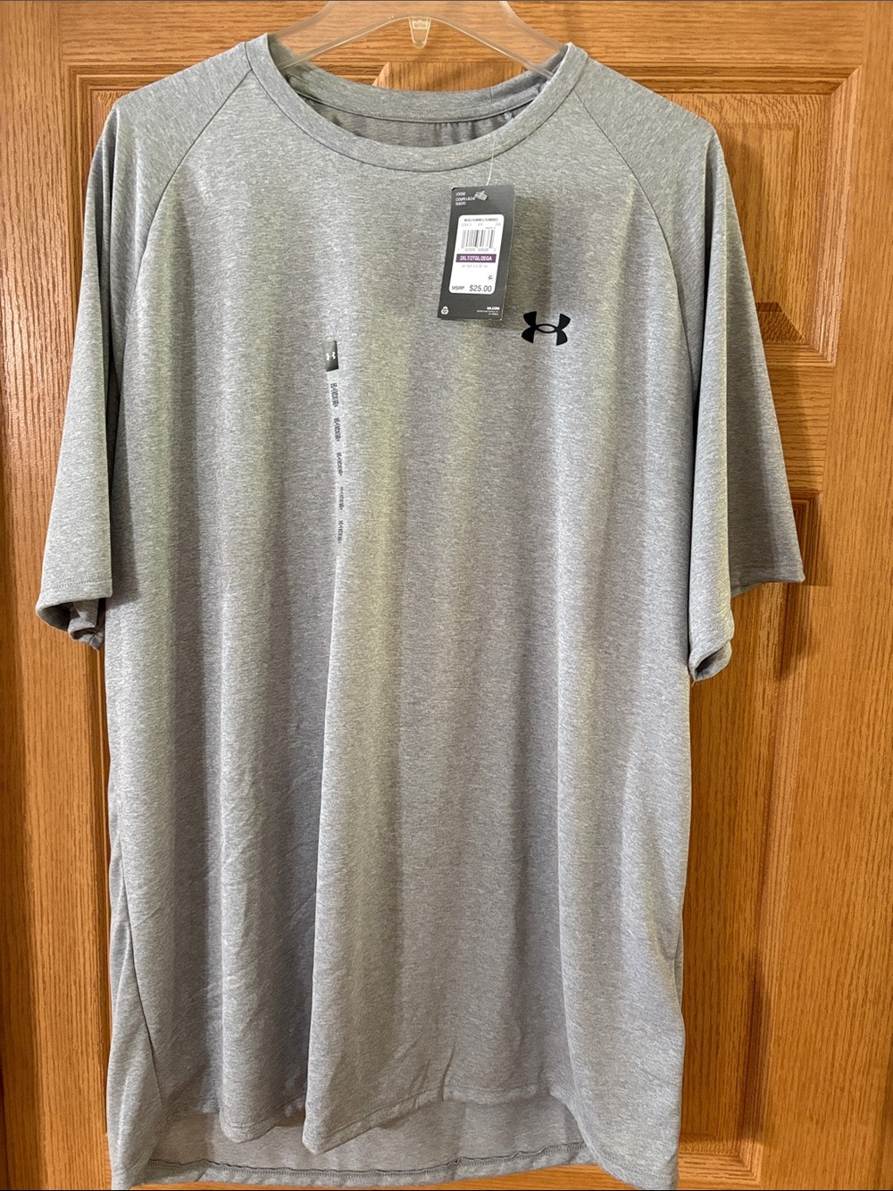 Under Armour Men's Heather Gray Short Sleeve Performance Tee in Tall